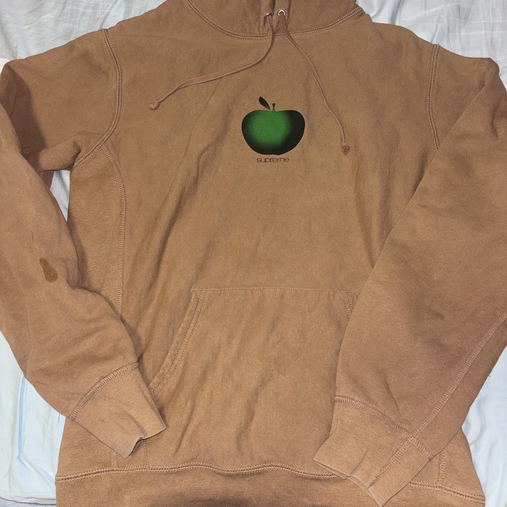 Supreme Apple Hoodie Brown SS19 Hooded Sweatshirt Men's Size Medium